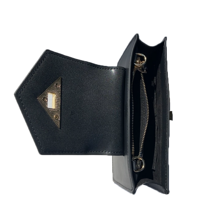 SUSU Mini Crossbody Bag Small Leather Leopard Black Purse Wristlet Women's Handbag