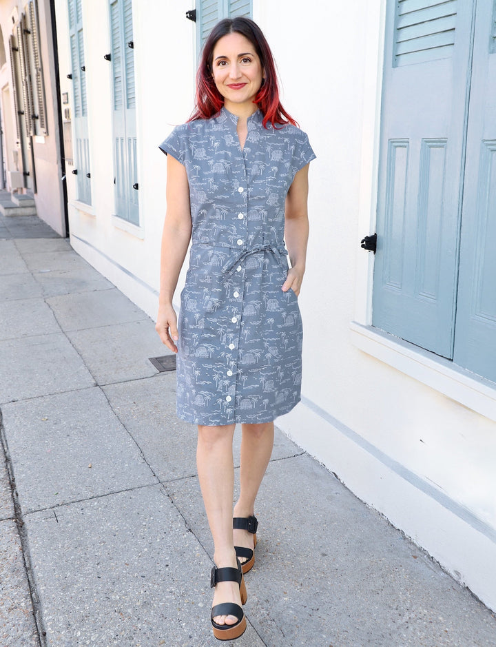 Misty Bayou Organic Cotton Button Dress