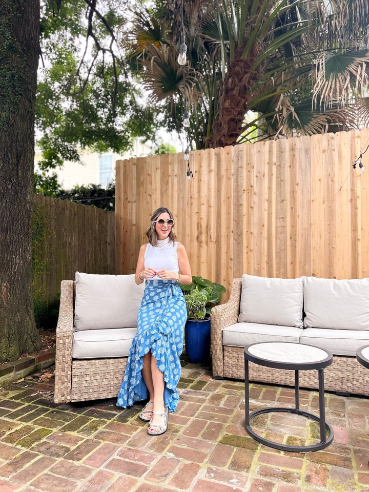 Monstera Organic Cotton Wrap Skirt