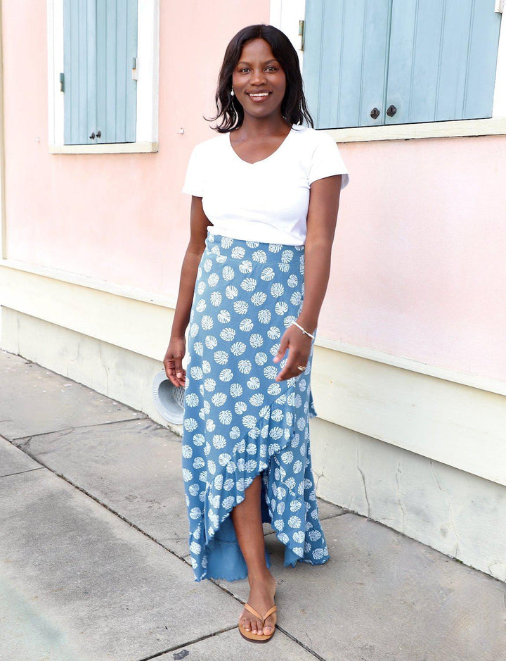 Monstera Organic Cotton Wrap Skirt