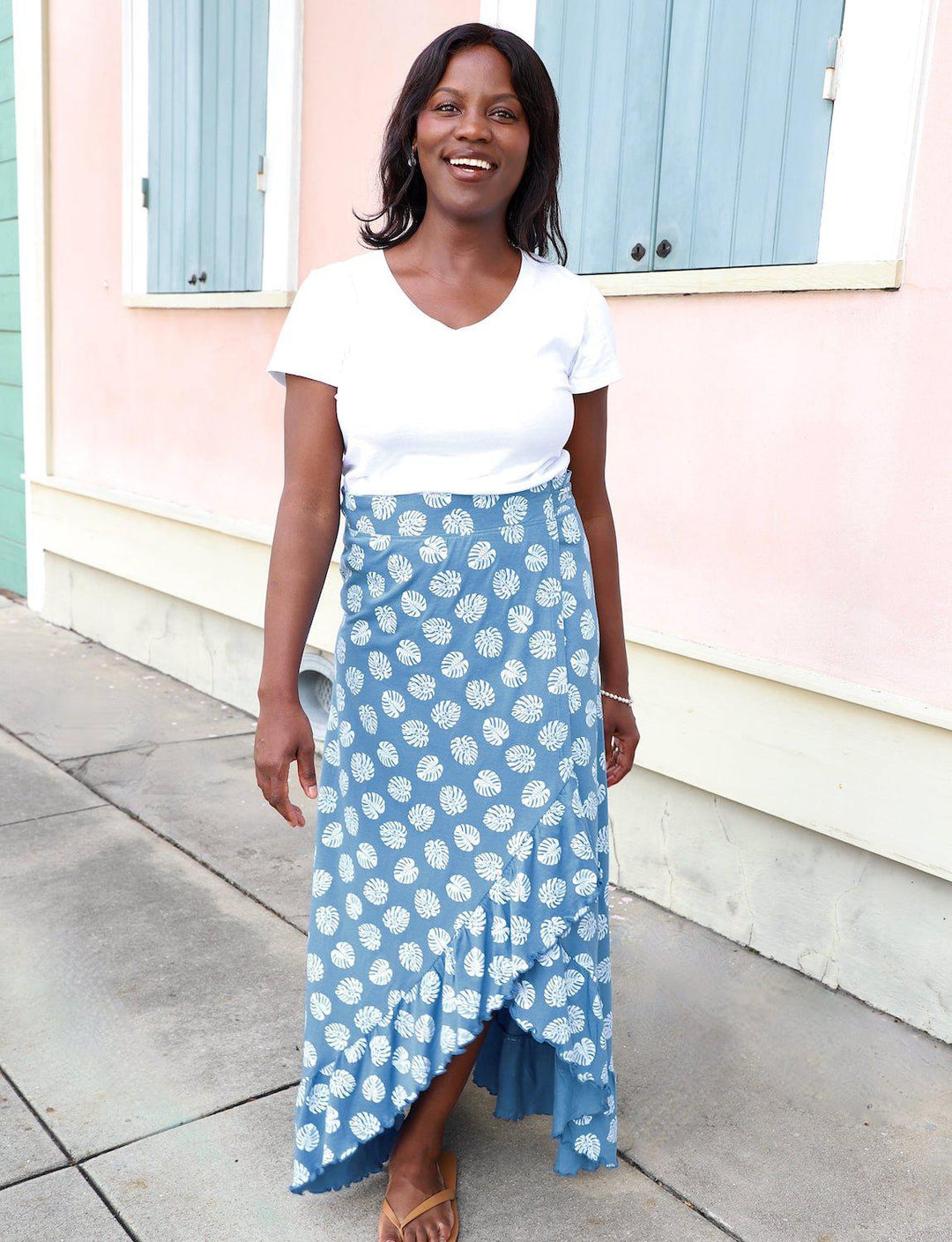 Monstera Organic Cotton Wrap Skirt