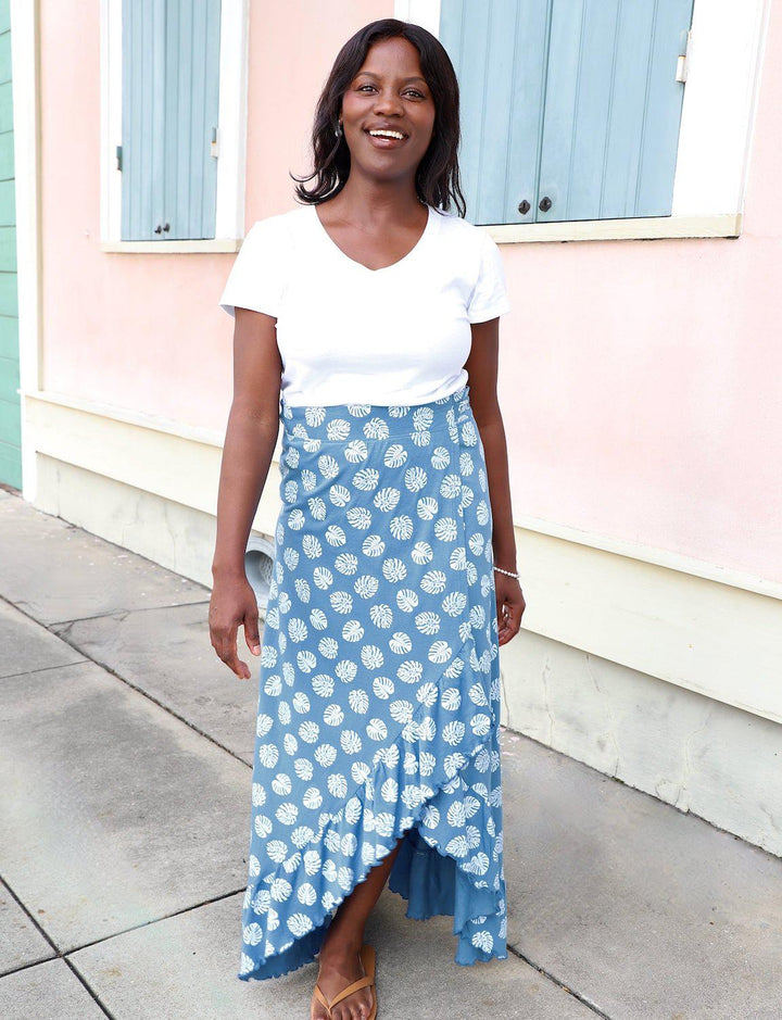 Monstera Organic Cotton Wrap Skirt