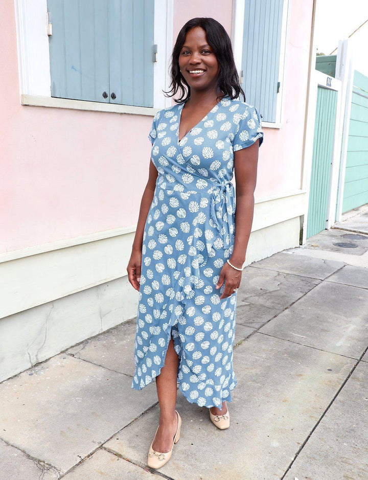 Monstera Organic Wrap Dress