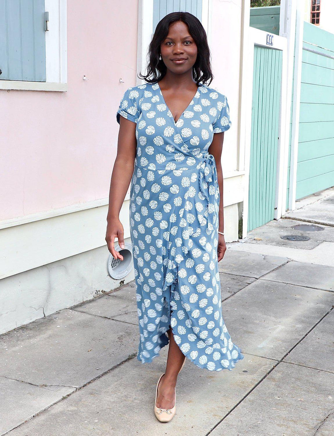 Monstera Organic Wrap Dress