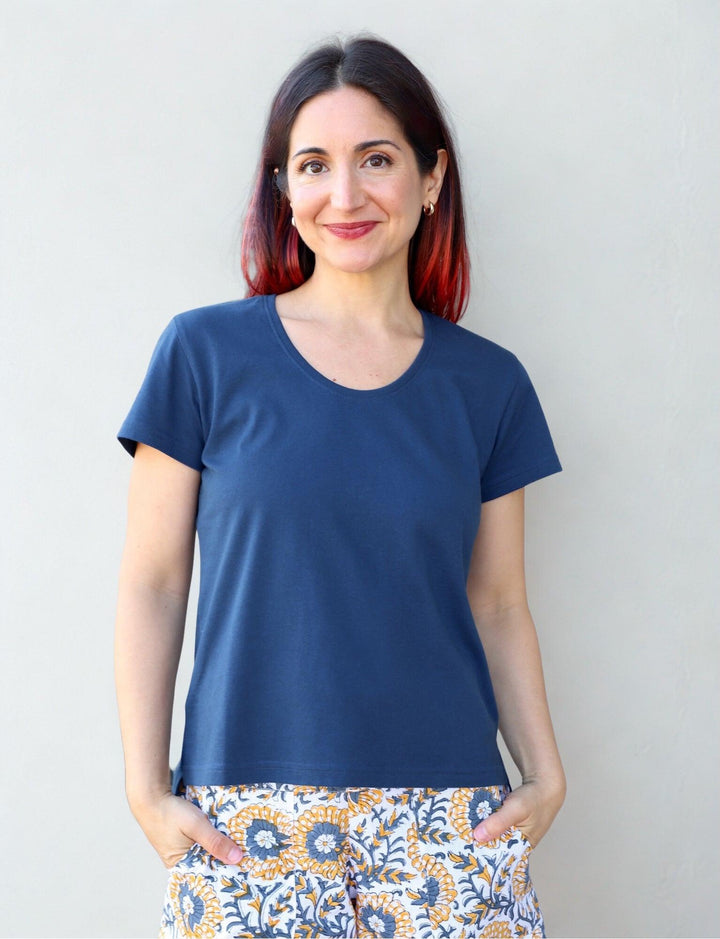 Navy Blue Organic Cotton T-Shirt
