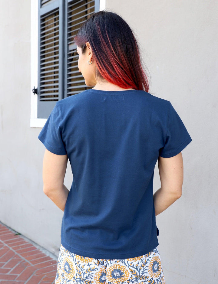Navy Blue Organic Cotton T-Shirt