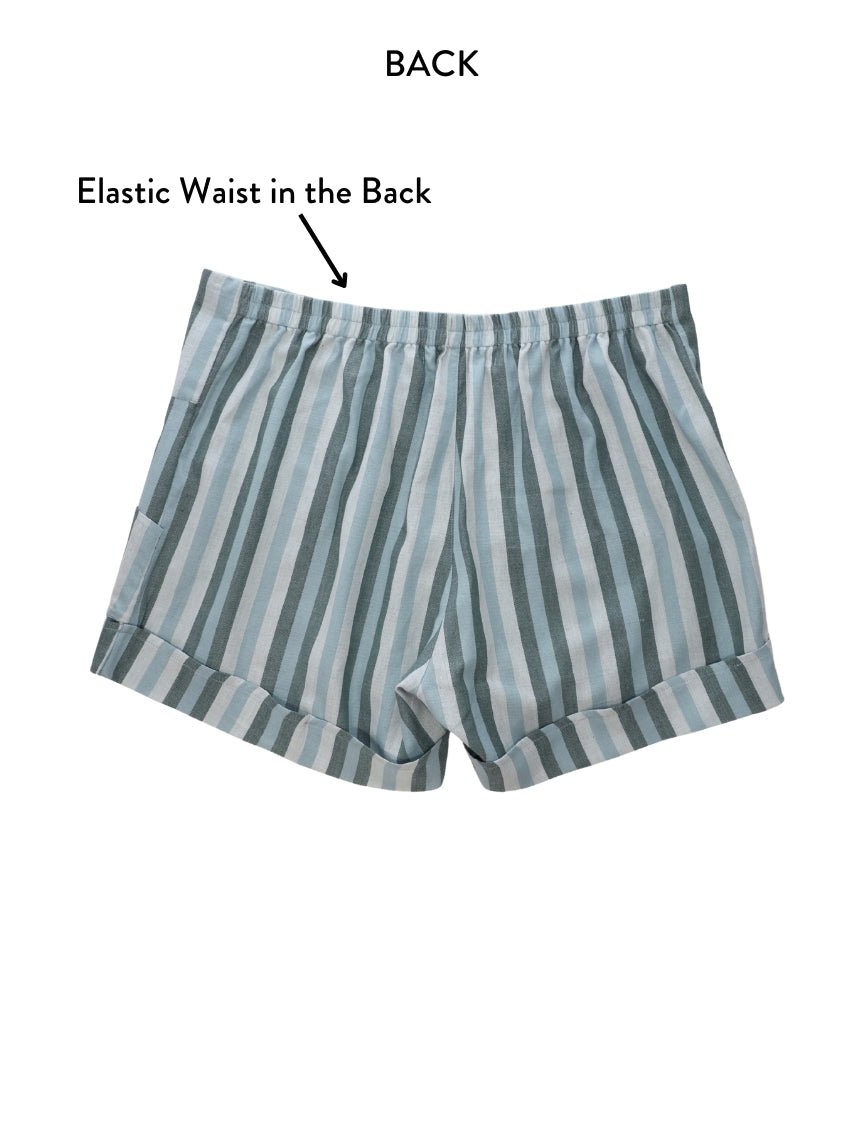 Ocean Stripes Organic Cotton Shorts