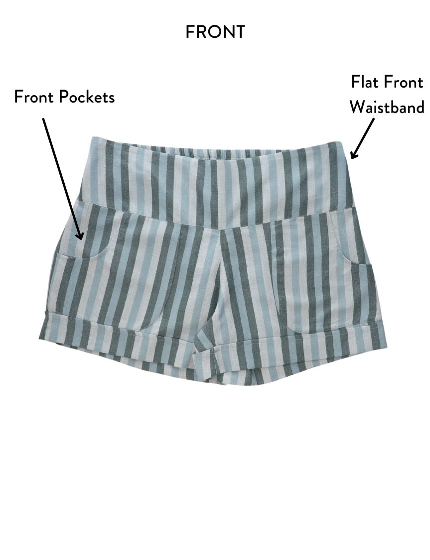 Ocean Stripes Organic Cotton Shorts