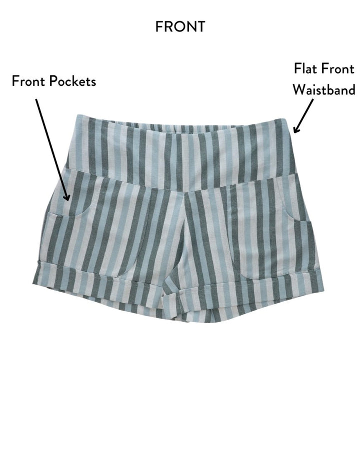 Ocean Stripes Organic Cotton Shorts