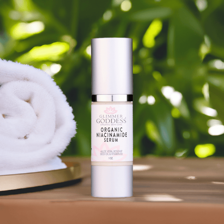 Organic Niacinamide Anti Aging Serum with natural ingredients for glowing skin