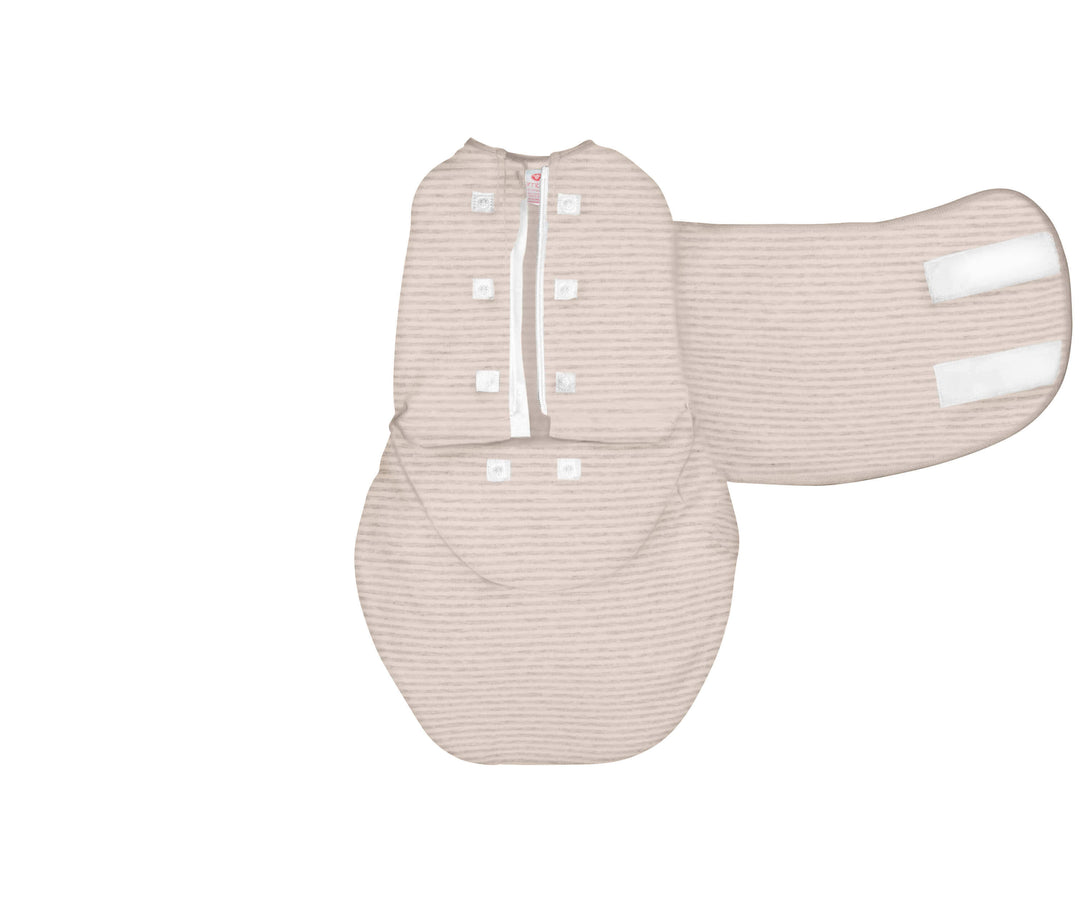 *Organic* Swaddles | Heathered Oatmeal Stripe