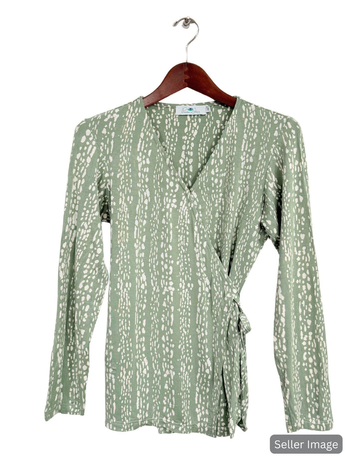 Peridot Organic Wrap Top : Pre-Loved