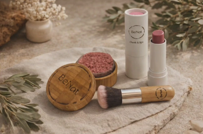 Non-Toxic Cosmetic Bundle: Loose Powder Set, Lip & Cheek Bloom