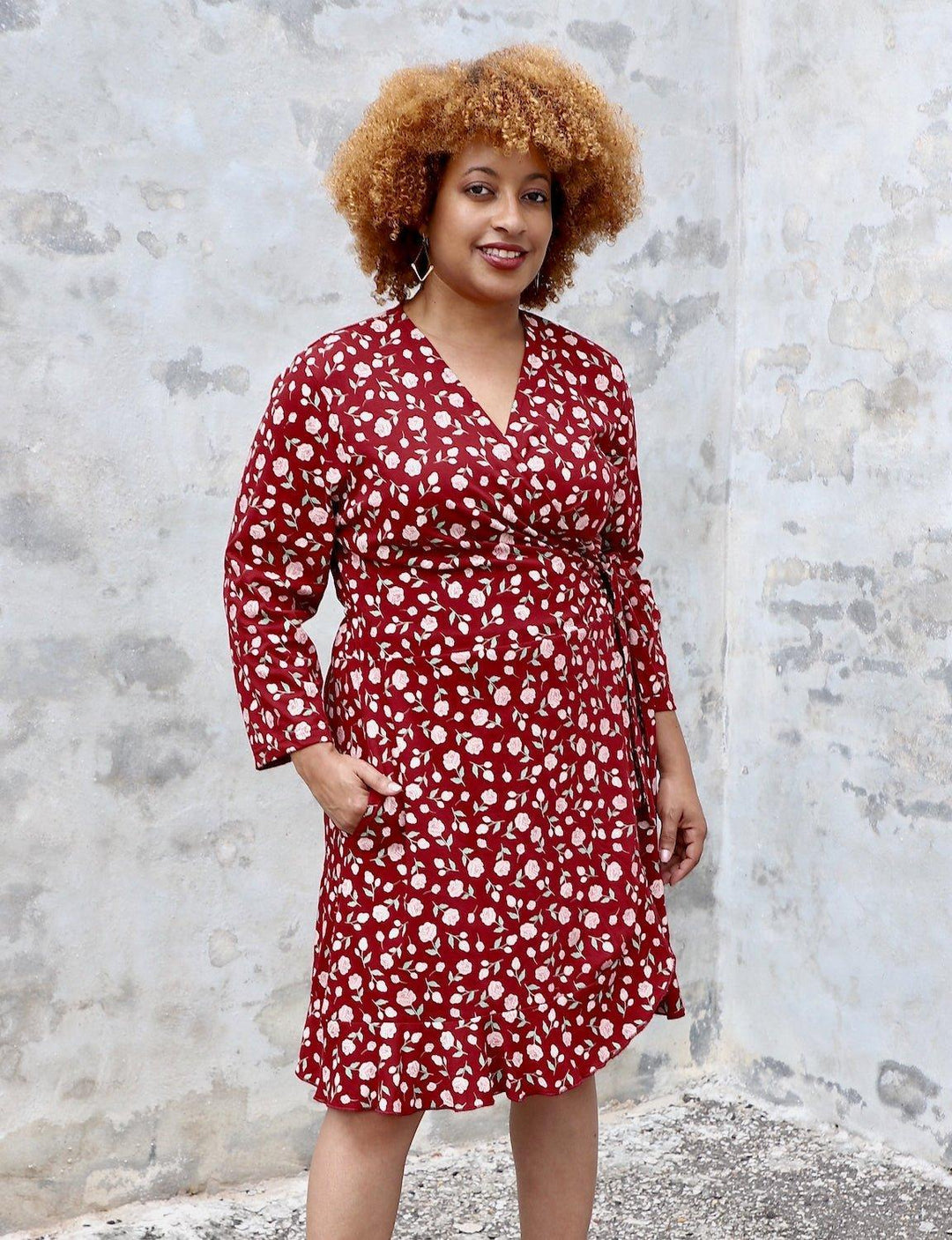 Roma Floral Organic Wrap Dress