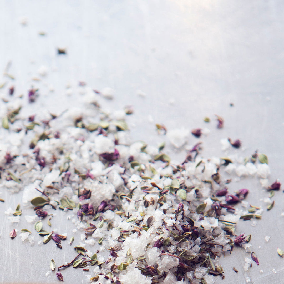 Arctic Thyme Salt with herbs from Iceland, perfect for enhancing dishes with a unique Nordic flavor.