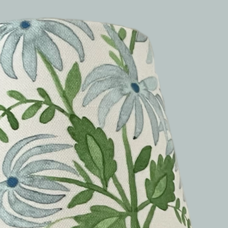 Blue Floral Sconce Shade in Pearl's Bouquet