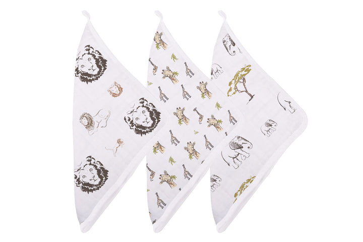 On The Savannah Washcloth Set 3pk