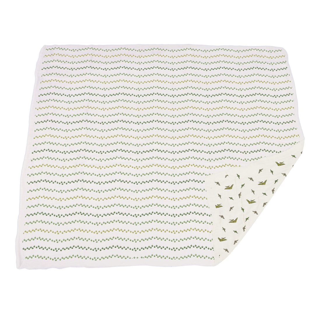 Dino Feet and Pteranodon Cotton Muslin Newcastle Blanket
