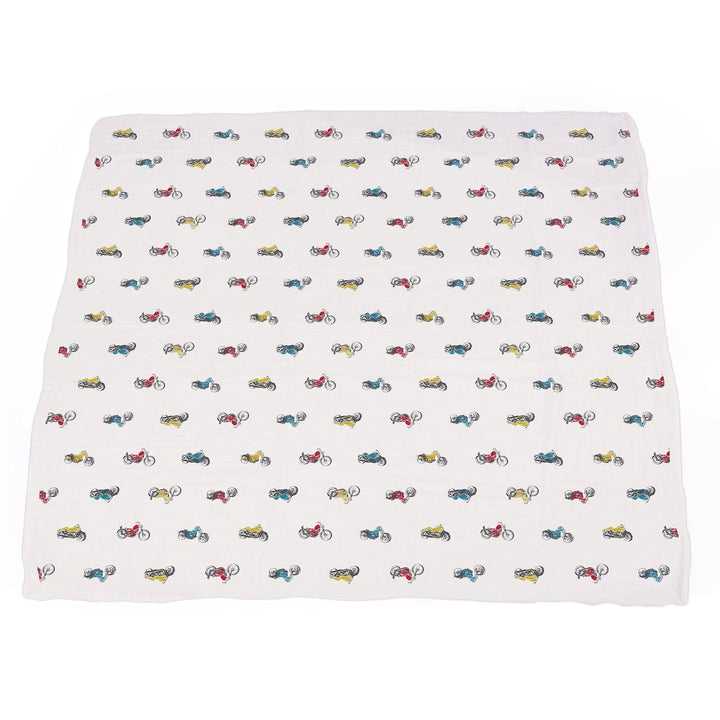 Vintage Muscle Cars and Motorcycles Bamboo Muslin Newcastle Blanket