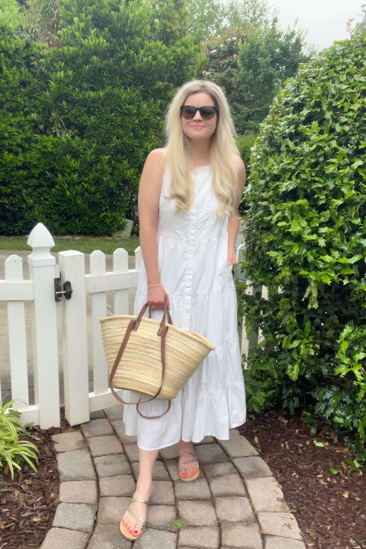 Sleeveless Embroidered Tiered Maxi Dress