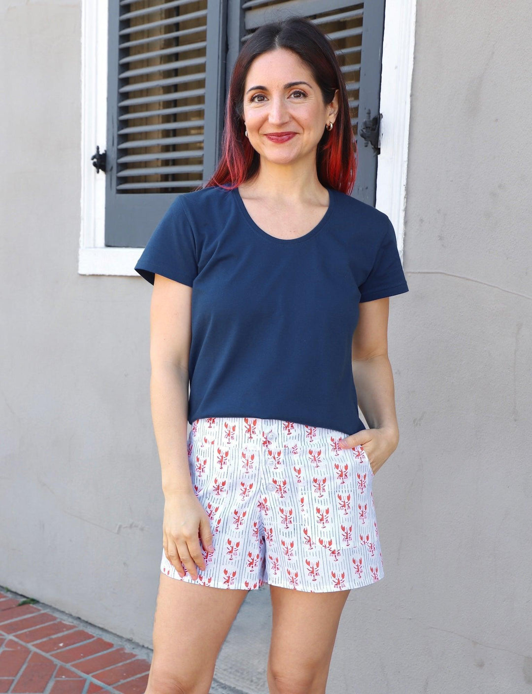 Striped Crawfish Organic Cotton Shorts