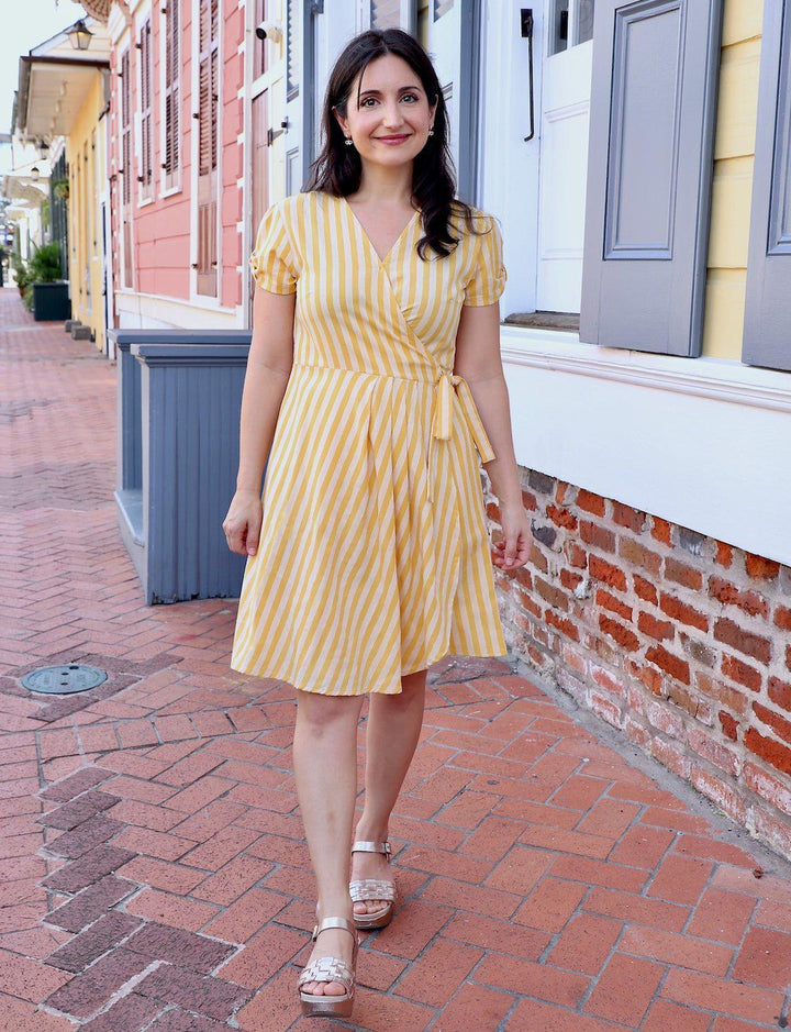 Sun Ray Organic Cotton Wrap Dress