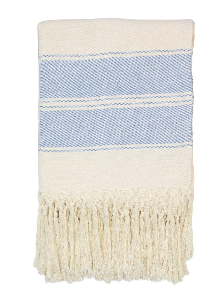 Throw Blanket in Blue Stripes