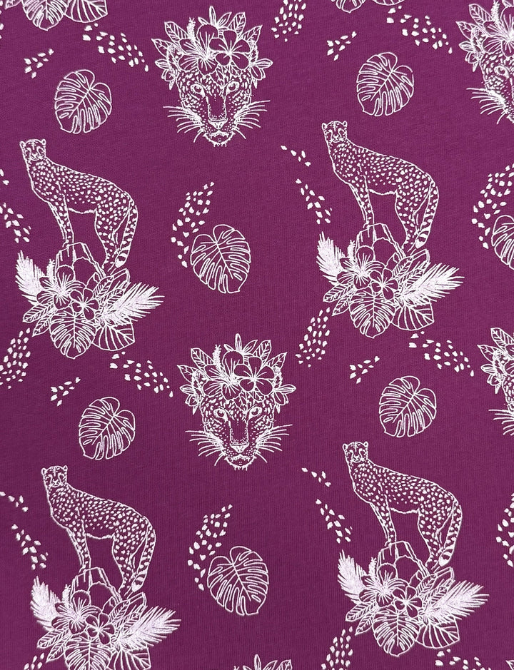 Tiger Bloom Organic Wrap Dress