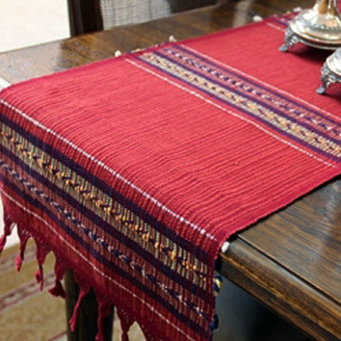 Handwoven Table Runner - Brick Arrow