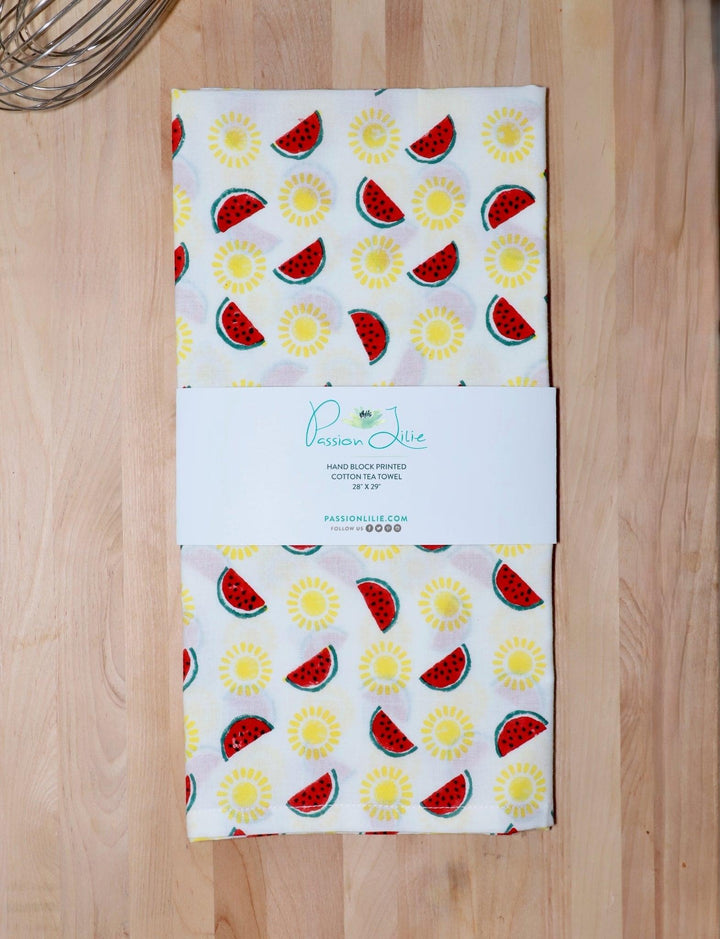Watermelon & Sun Cotton Tea Towel