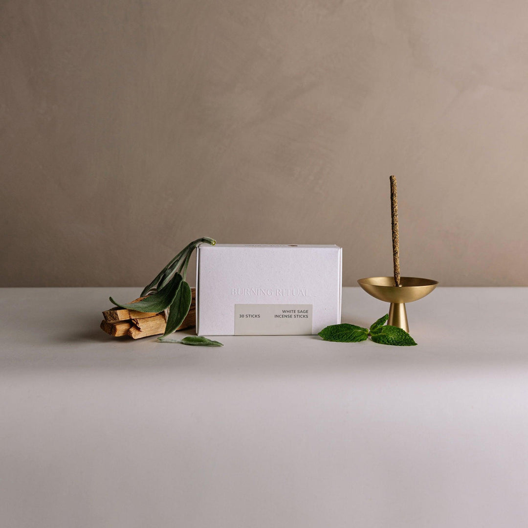 White Sage Incense Sticks – 30 Mini Hand-Rolled Sticks from Peru (4.2")