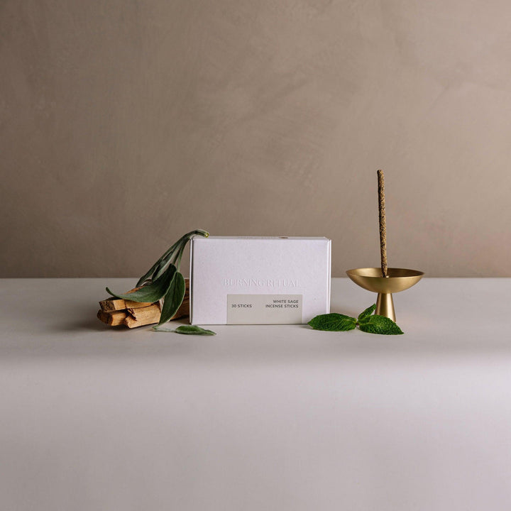 White Sage Incense Sticks – 30 Mini Hand-Rolled Sticks from Peru (4.2")